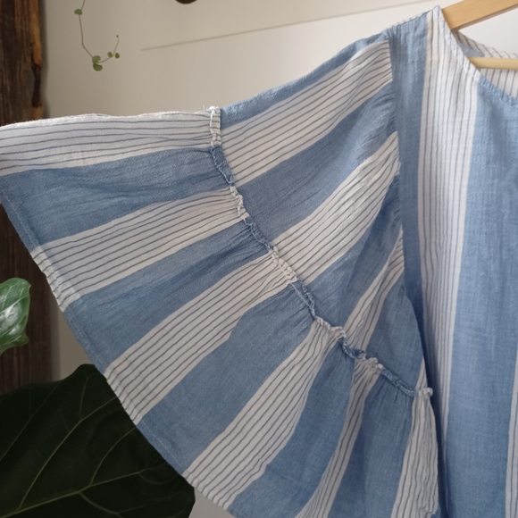 AE Flowy cotton striped boho blouse - Picture 3 of 8